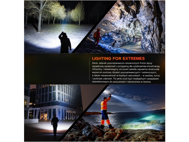 Latarka LED Fenix LR35R PRO (Koń) czarna edycja limitowana - Zdjęcie