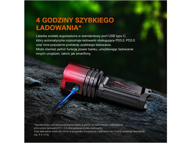 Latarka LED Fenix LR35R PRO (Koń) czarna edycja limitowana - Zdjęcie