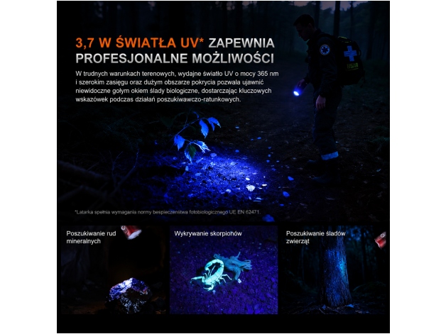 Latarka LED Fenix LR35R PRO (Koń) czarna edycja limitowana - Zdjęcie