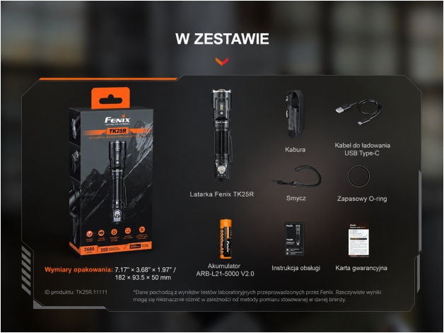 Latarka LED Fenix TK25R - Zdjęcie