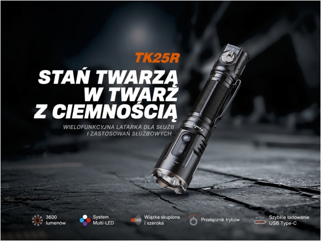 Latarka LED Fenix TK25R - Zdjęcie