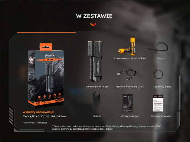 Latarka LED Fenix TK28R - Zdjęcie