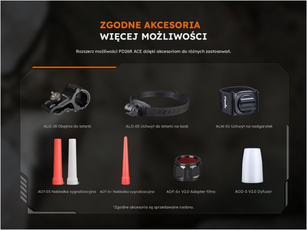 Latarka taktyczna LED Fenix PD26R ACE - Zdjęcie