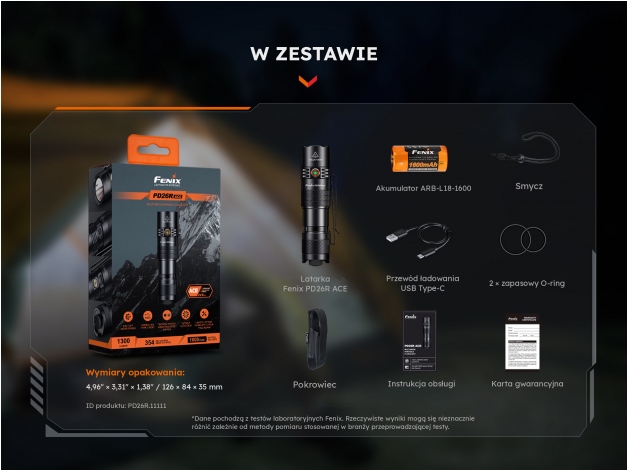 Latarka taktyczna LED Fenix PD26R ACE - Zdjęcie