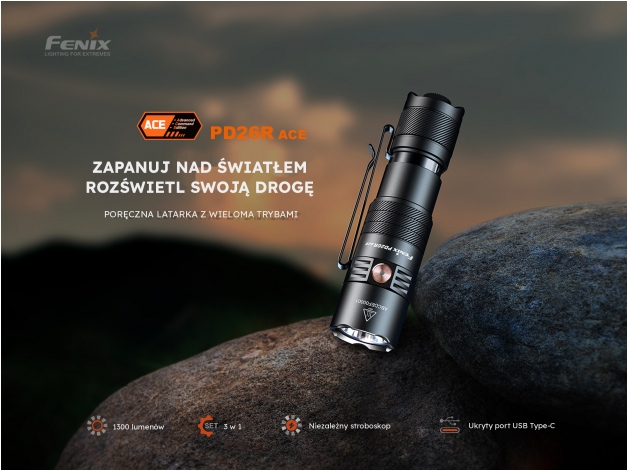 Latarka taktyczna LED Fenix PD26R ACE - Zdjęcie