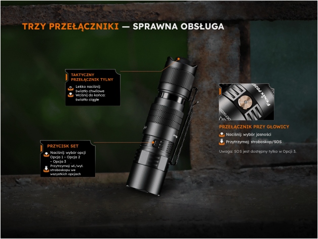 Latarka taktyczna LED Fenix PD26R ACE - Zdjęcie