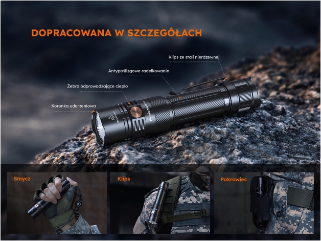Latarka taktyczna LED Fenix PD36R ACE - Zdjęcie