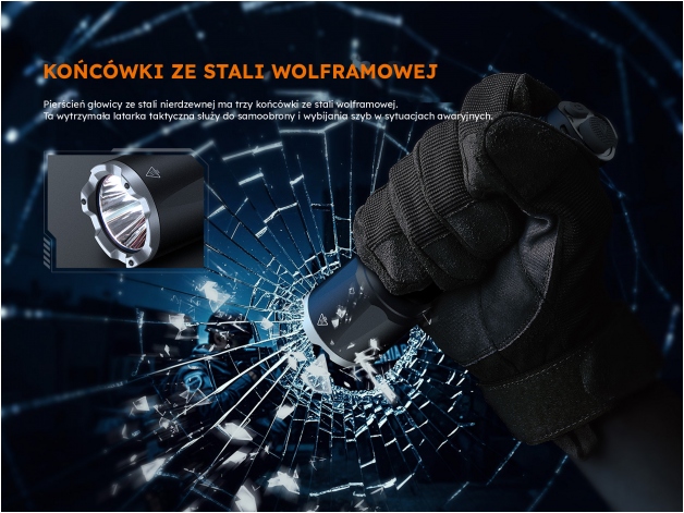 Latarka taktyczna LED Fenix TK17 khaki edycja limitowana - Zdjęcie