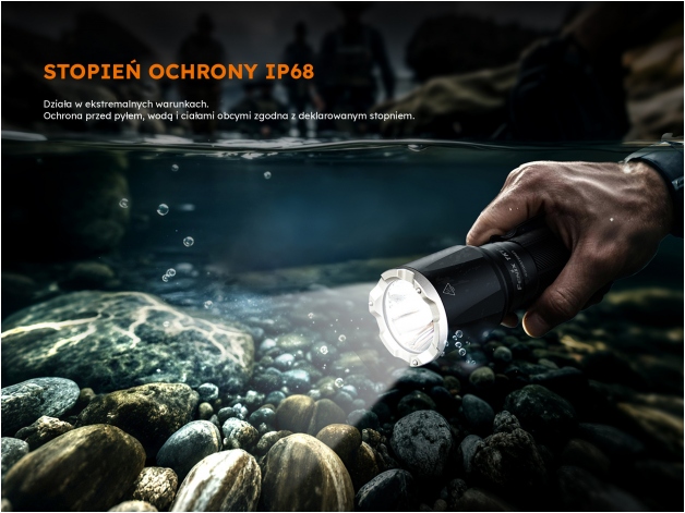 Latarka taktyczna LED Fenix TK17 khaki edycja limitowana - Zdjęcie
