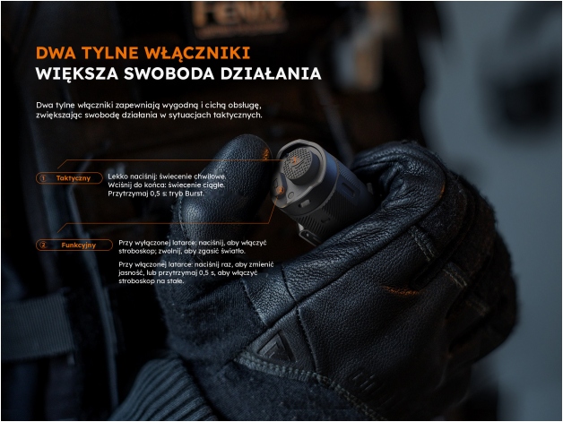Latarka taktyczna LED Fenix TK17 khaki edycja limitowana - Zdjęcie