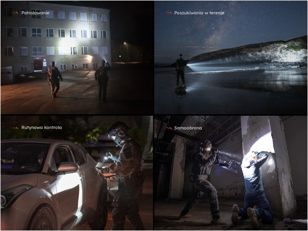 Latarka taktyczna LED Fenix TK21R khaki edycja limitowana - Zdjęcie