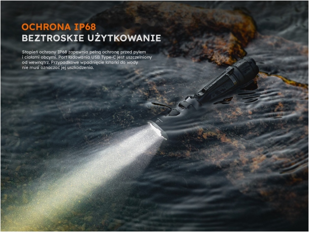 Latarka taktyczna LED Fenix TK21R khaki edycja limitowana - Zdjęcie
