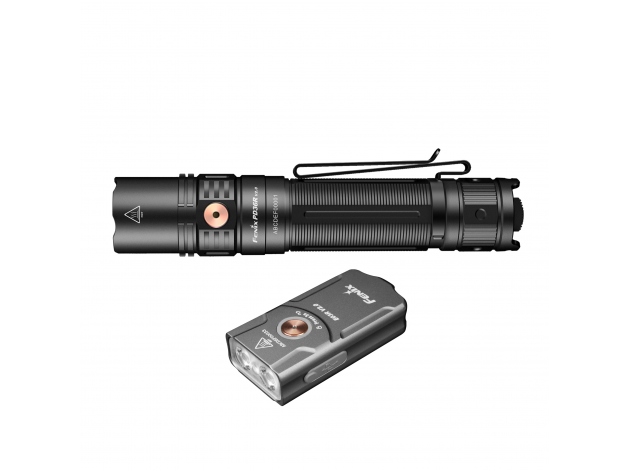 Zestaw latarek LED Fenix PD36R Pro i E03R V2.0 szara - Zdjęcie